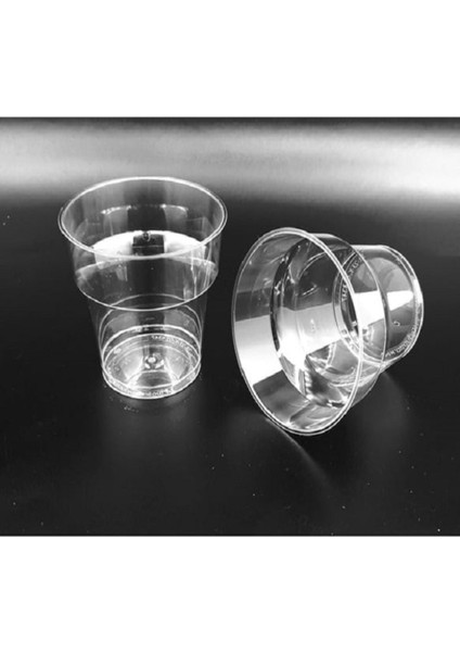 Şeffaf Ekstra Sert Plastik Kristal Bardak 200 Adet 180 cc