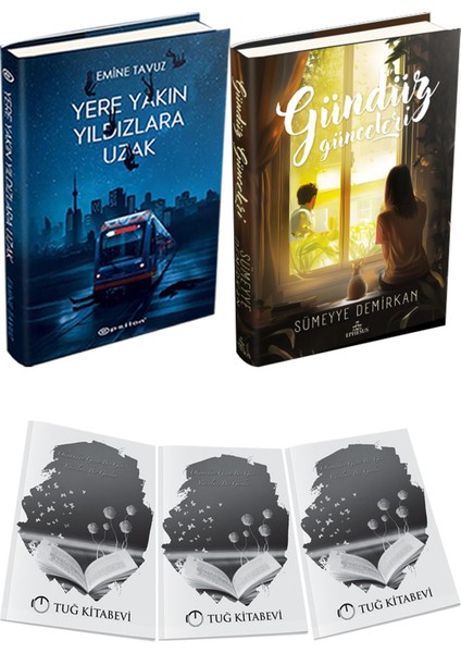 Gündüz Günceleri Ciltli ve Yere Yakın Yıldızlara Uzak Ciltli Emine Tavuz 2li Set + Hediyeli