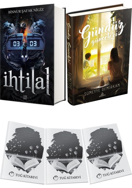 Gündüz Günceleri Ciltli ve Ihtilal 2 Zede Ciltli Binnur Şafak Nigiz 2li Set + Hediyeli