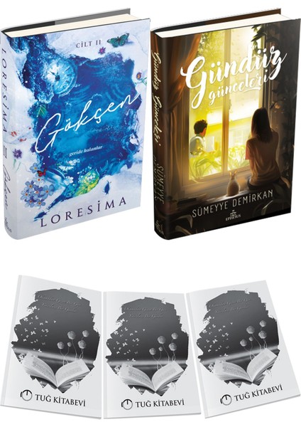 Gündüz Günceleri Ciltli ve Ephesus Yayınları Gökçen 2 Ciltli Loresima 2li Set + Hediyeli