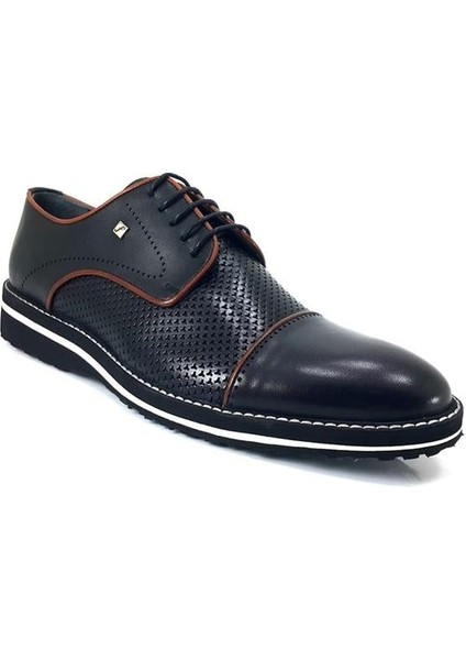 9040 Günlük Eva Taban Erkek Deri Ayakkabı-Siyah