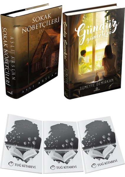 Gündüz Günceleri Ciltli ve Sokak Nöbetçileri 4 Ciltli Aslı Arslan 2li Set + Hediyeli