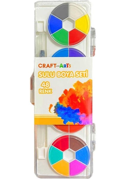 Sulu Boya Seti 48 Renk Beyaz Zemin 51013853