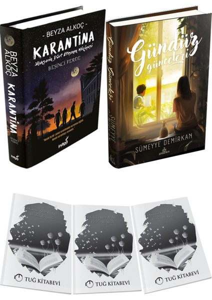 Gündüz Günceleri Ciltli ve Karantina 5 Ciltli Beyza Alkoç 2li Set + Hediyeli