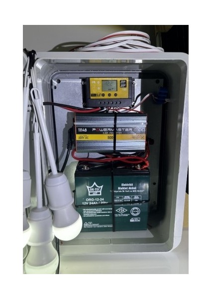 Taşınabilir 12V Buzdolabı+Tv+3 Lamba ve Cep Telefonu Şarj Güneş Enerji Sistemi indirimleri