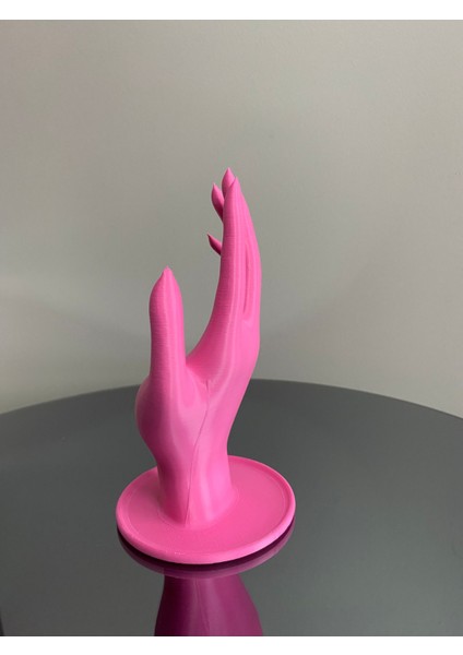 Pembe 4lü Set Dekoratif Takı Organizer Manken Standı Makyaj Mücevher Kolye Tasarım Sergi Yüzük