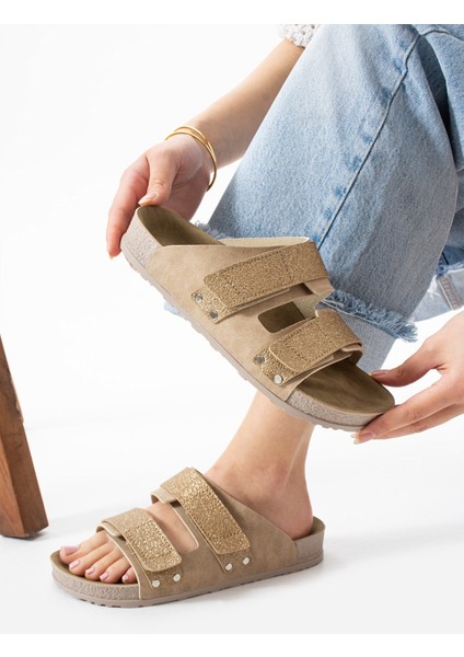 Esnek Ayarlanabilir Iki Cırtlı Anatomik Comfort Cool Rahat Kadın Günlük Sandalet Terlik fırsatları