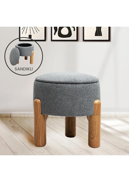 Liva Bohem Sandıklı Puf, Gri