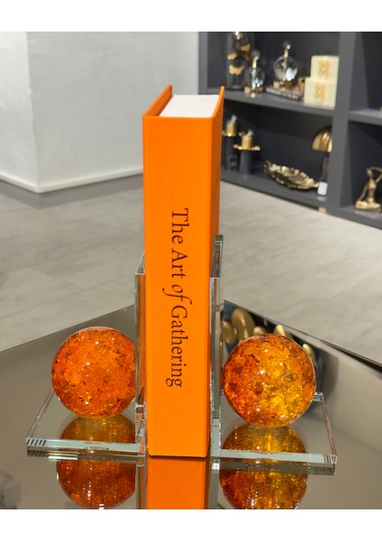 Kristal Küre Kitap Tutucu Turuncu