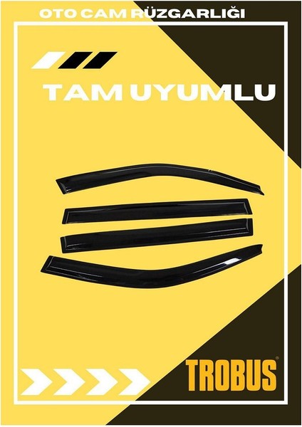 Renault Symbol 2013-2020 Sedan Tam Uyumlu Mügen Cam Rüzgarlığı 4lü