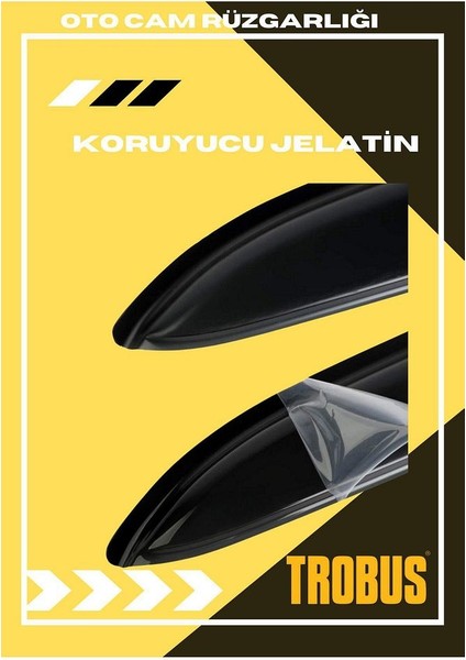 Toyota Yaris 2012-2019 Hb Tam Uyumlu Mügen Cam Rüzgarlığı 4lü fırsatları