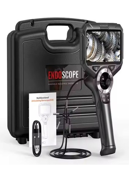 S50 720° Oynar Başlı 6mm Tek Lens Su Geçirmez Endüstriyel Endoskop Kamera