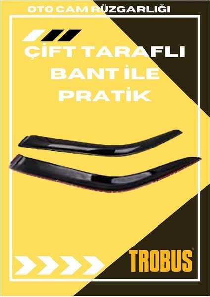 Ford Transit 2014 ve Sonrası Tüm Kasalar Tam Uyumlu Mügen Cam Rüzgarlığı 2li modelleri