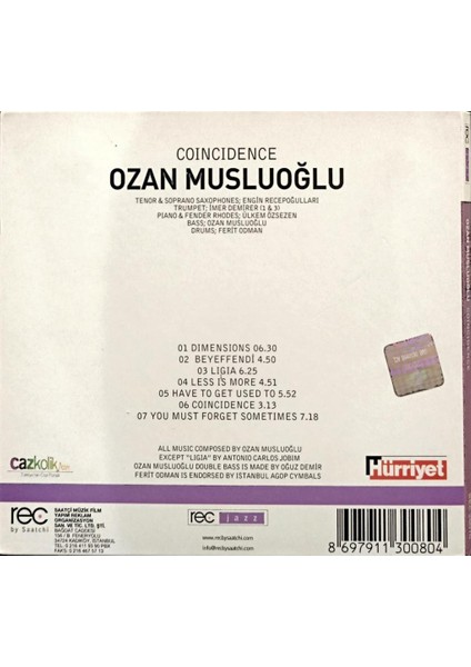 Dikkat CD Ozan Musluoğlu – Coincidence CD