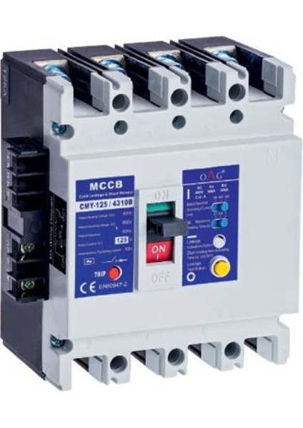 50A 50KA 4 Kutuplu Yangın Korumalı (Açtırma Bobinli) Kompakt Şalter