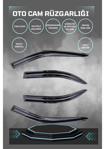 Fiat Uno 1990 Cam Rüzgarlığı 4lü Takım