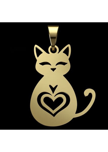 925 Ayar Gümüş Kolye Kedi SM6265