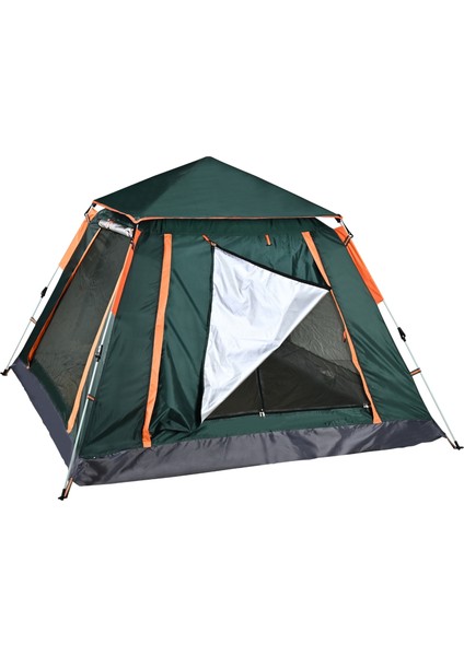 Tam Otomatik 4 Kişilik Tenteli Kamp Çadırı 210X210X135 cm (Yeşil) modelleri