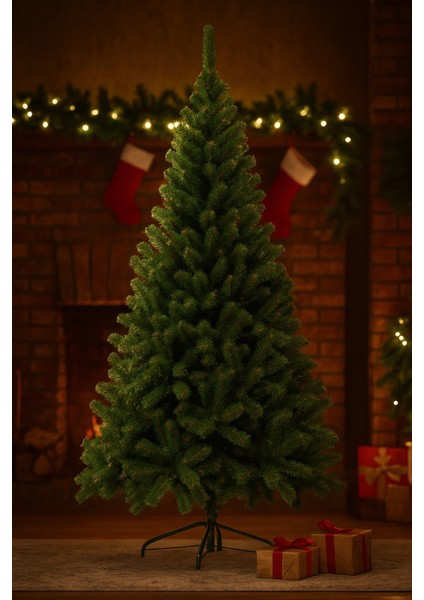 150 cm 320 Dal Yılbaşı Ağacı Gür Dallı Noel Ağacı Yılbaşı Çam Ağacı Demir Ayak Demir Gövdel