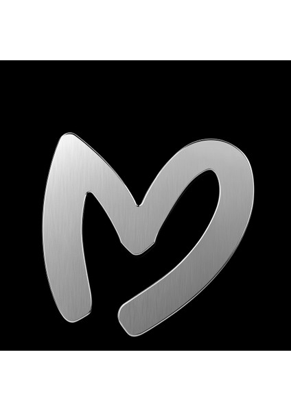 925 Ayar gümüş kolye Harf M SM6122