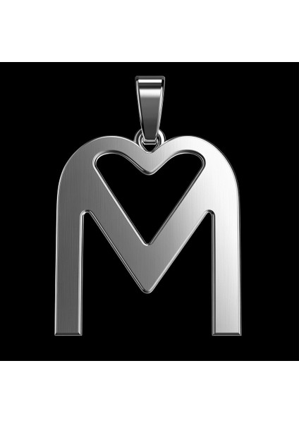 925 Ayar gümüş kolye Harf M SM6120