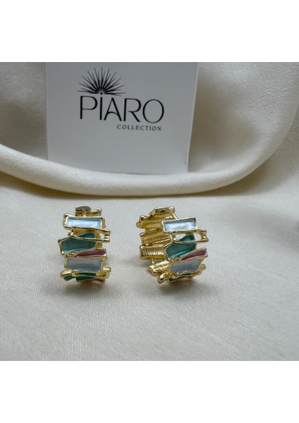 Çubuk Desenli Çelik Halka Küpe modelleri