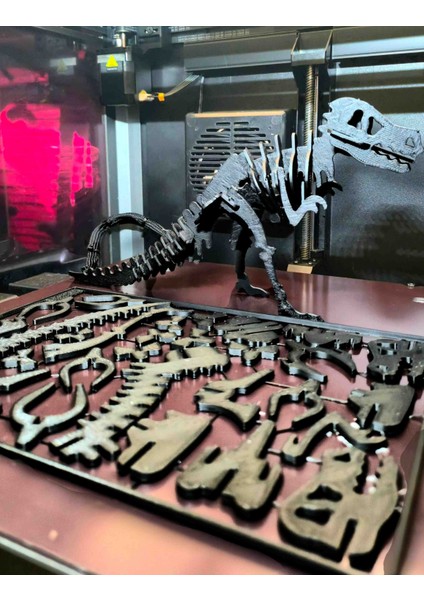 Zeka Eğitim Eğlence 3D Dinozor Arkeolojik Yapboz 25X16 Siyah fiyatları