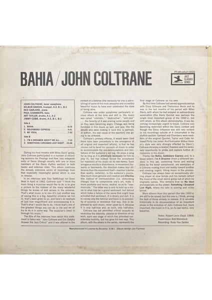 John Coltrane Bahia Lp Plak fiyatları