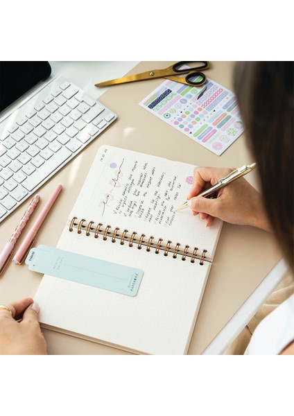 A5 Spiralli Sert Kapak Keten Kareli Tarihsiz Not Defteri Mercan modelleri