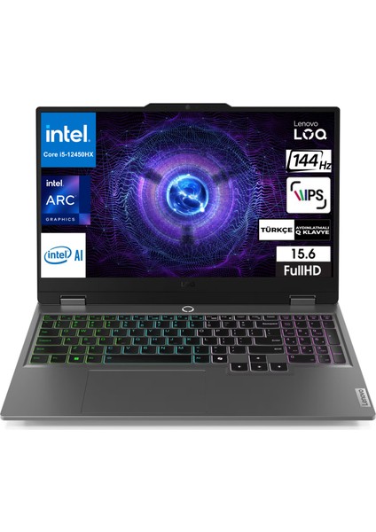 Loq 15IAX9I I5-12450HX 64 GB 1 TB Arc A530M 15.6" Full Hd Windows 11 Pro Taşınabilir Bilgisayar 83FQ000UTRCB