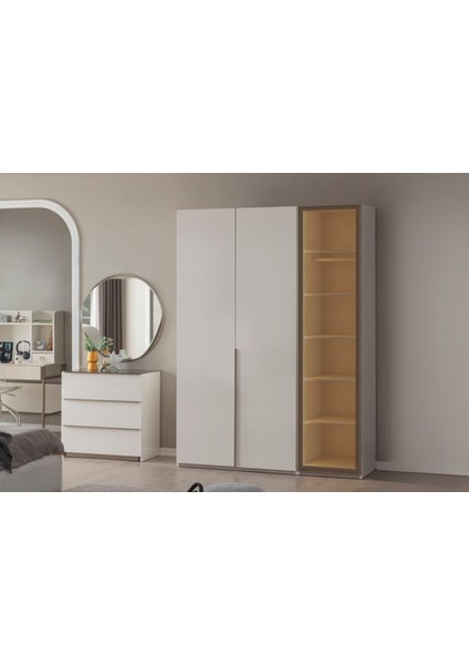 Lobby Sağ Reflekte 3 Kapılı Gardırop
