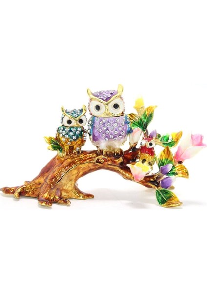 Swaroski Dal Üstünde 3'lü Baykuş