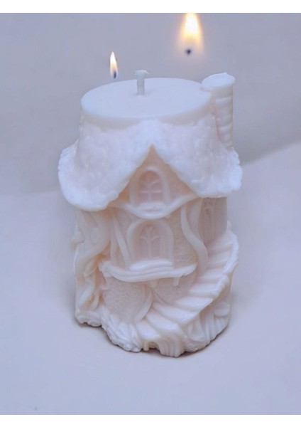 Loa Candle Co Masalsı Ev Formlu El Yapımı Soya Mum fiyatları