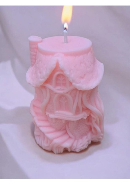 Loa Candle Co Masalsı Ev Formlu El Yapımı Soya Mum modelleri