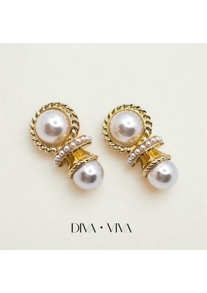 - Élise Pearl Vintage Kadın Küpe