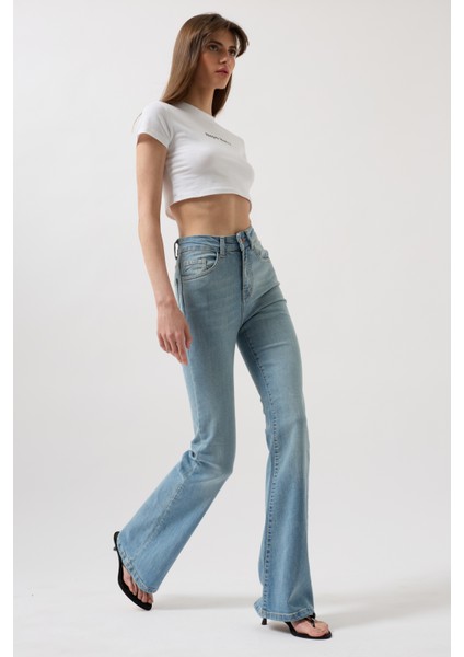 Yüksek Bel Basic Skinny Açık Mavi Jean