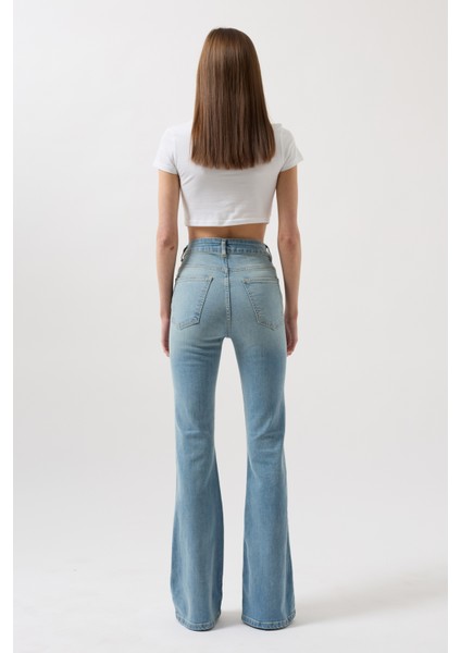 Yüksek Bel Basic Skinny Açık Mavi Jean