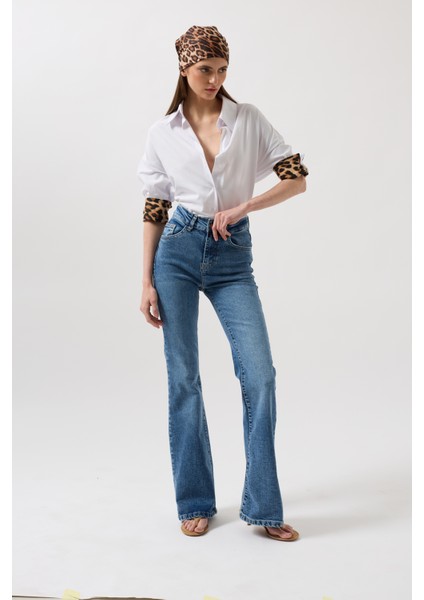 Yüksek Bel Basic Skinny Mavi Jean