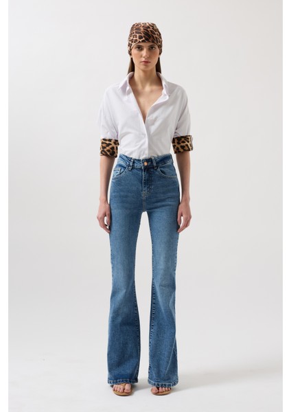 Yüksek Bel Basic Skinny Mavi Jean
