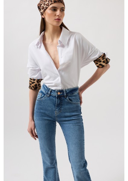 Yüksek Bel Basic Skinny Mavi Jean