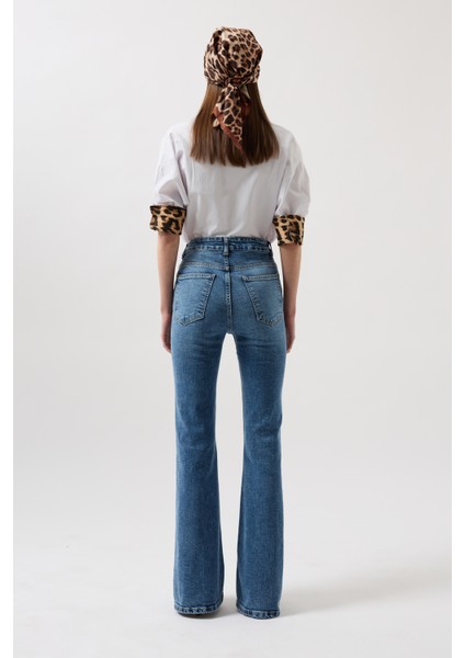 Yüksek Bel Basic Skinny Mavi Jean