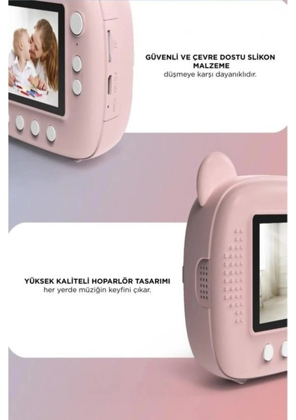 CMR14 Pembe Dijital Video Fotoğraf Çocuk Kamerası Anlık Termal Resim Kağıt Baskılı Yazıcı modelleri