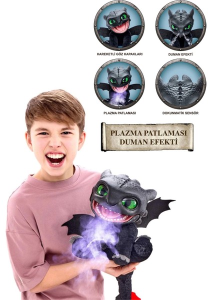 Ejderhanı Nasıl Eğitirsin Real Fx Dişsiz Elektronik Kukla 30 cm