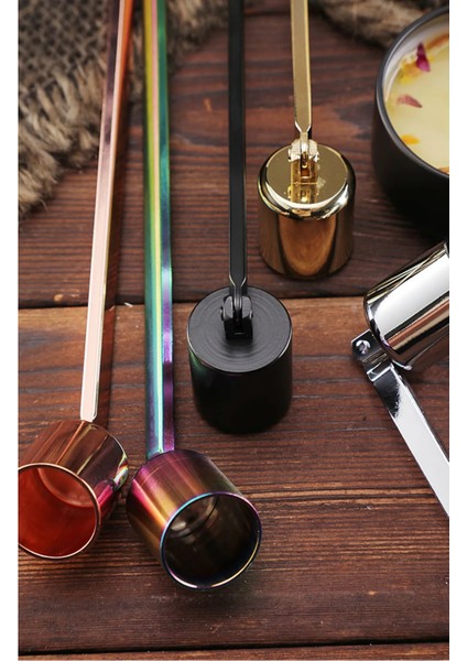 El Yapımı 180 Derece Oynar Başlı Ergonomik Modern 16 cm Gold Veya Siyah Renk Mum Söndürücü