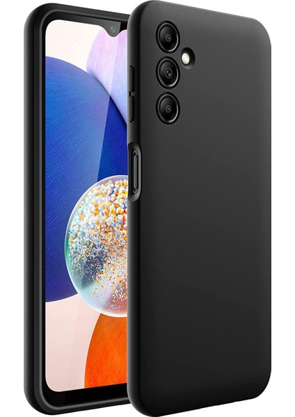 Trend Samsung A34 Uyumlu Içi Kadife Lansman Liquid Silicone Kılıf Şok Emici Full Kasa Koruma Sağlayan Kılıf (Siyah)
