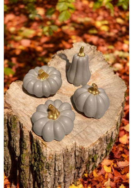 4lü Siyah Beyaz (Hediyeli)Balkabağı Dekoratif Biblo Seti Halloween fiyatları