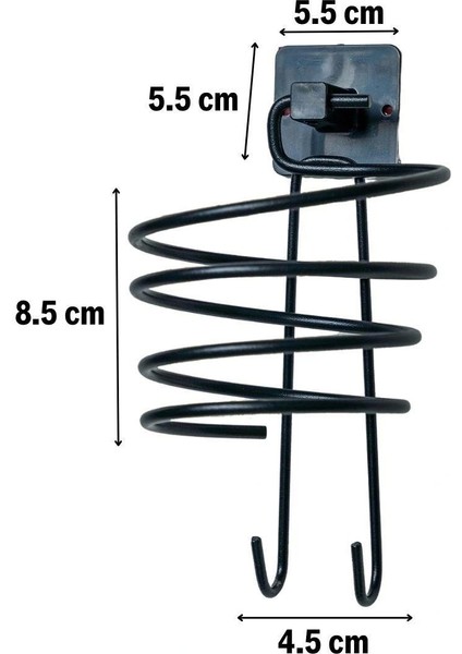 Kendiliğinden Yapışkanlı Siyah Paslanmaz Metal Fön Makinesi Askısı Saç Kurutma Makinesi Tutacağı (5047) fırsatları