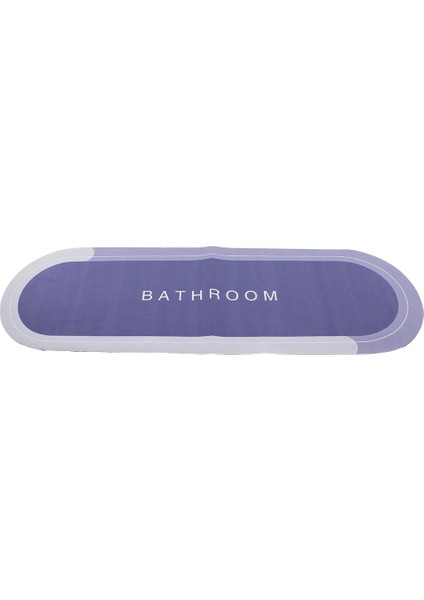 Oval Düz Renkli Su Emici - Sihirli Banyo Paspası Elastik 116 x 37.5cm (5047)
