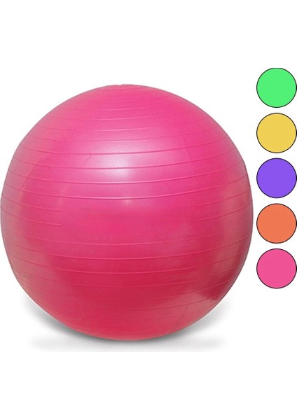 60CM Plates Topu Renkli - Çizgi Desenli Plastik Poşetli Ambalaj (5047)