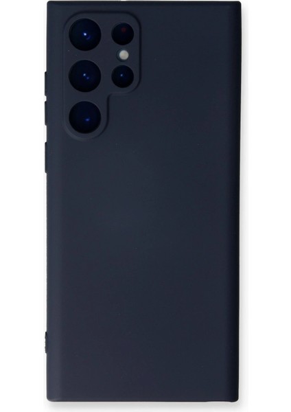 Samsung Galaxy S22 Ultra Kılıf Nano Içi Kadife Silikon - Lacivert
